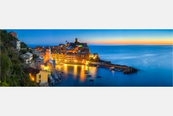 Panoramabild Vernazza am Abend Cinque Terre Italien