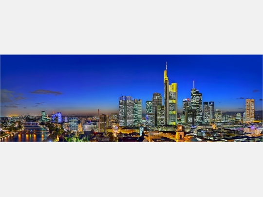 Panoramafoto Skyline Bankenviertel Frankfurt/Main