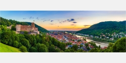 Panoramabild Blick über Heidelberg und das Schloß