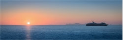 Panoramafoto Sonnenuntergang in den Kykladen Griechenland