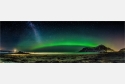 Panoramafoto Nordlicht Aurora Borealis Lofoten Norwegen