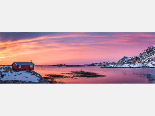 Panoramabild Polartag auf den Lofoten Norwegen