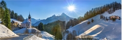 Panoramafoto Wintertag Maria Gern Berchtesgaden