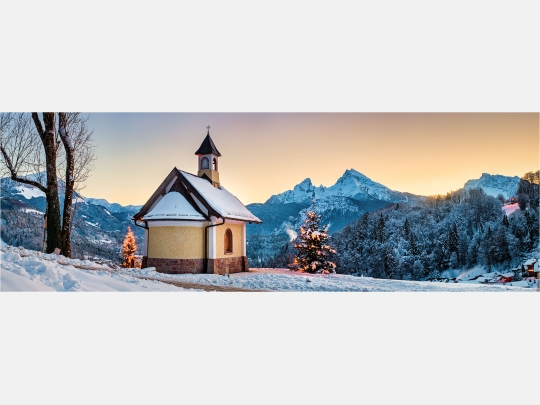 Panoramafoto Winter in Berchtesgaden am Lockstein