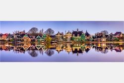 Panoramabild Häuserzeile Zaandam Holland