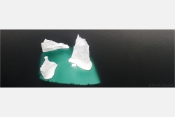 Panoramabild Eisberge der Antarktis am Lemaire Channel