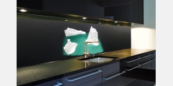 Wohnbeispiel Küchenrückwand auf Echtglas