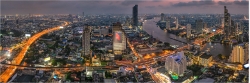 Panoramabild Skyline Stadtlandschaft Bangkok