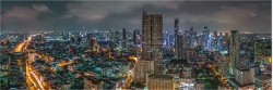 Panoramafoto Urbane Stadtlandschaft Bangkok