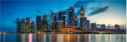 Panoramabild Skyline von Singapur