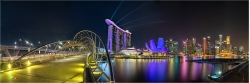 Panoramabild Helix Brücke Marina Bay Singapur