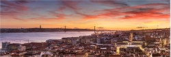 Panoramabild Lissabon im Sonnenuntergang