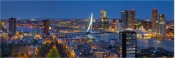 Panoramabild Abend Skyline Rotterdam Holland