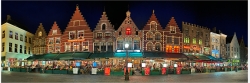 Panoramabild Häuserzeile Gent Belgien