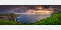Panoramafoto Irland die Cliffs von Moher