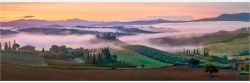 Panoramafoto Nebellandschaft Toskana Italien