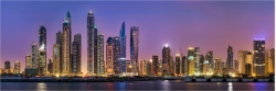 Panoramafoto Dubai Skline an der Marina