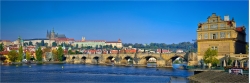 Panoramafoto Burg mit Karlsbrücke Prag