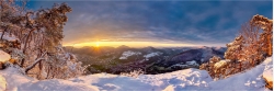 Panoramafoto Winter in der Pfalz bei Annweiler