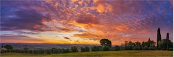 Panoramafoto Sonnenaufgang in der Toskana