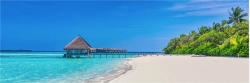 Panoramafoto  Malediven weißer Traumstrand