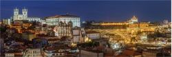 Panoramafoto Die Skyline von Porto Portugal