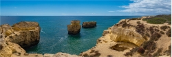 Panoramafoto  Algarve Portugal Felsenküste