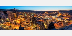 Panoramafoto Türkei Abends in Göreme