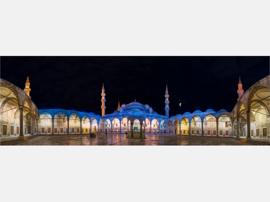 Panoramafoto Türkei  Istanbul Blaue Moschee
