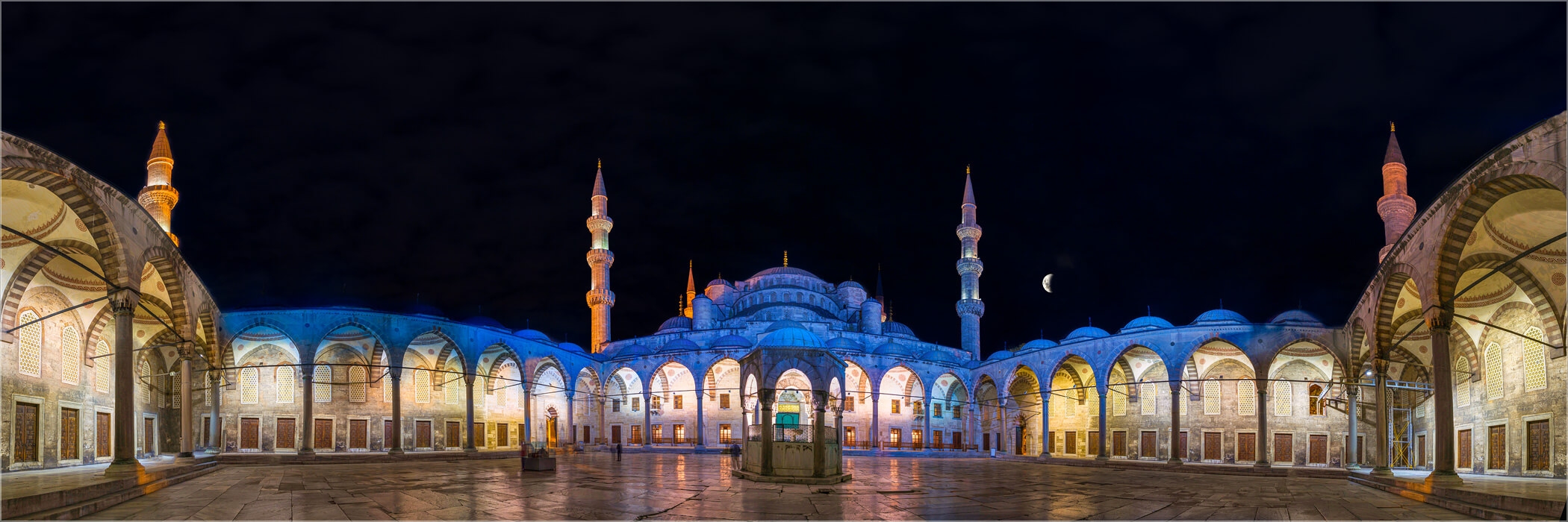 Panoramafoto Türkei  Istanbul Blaue Moschee