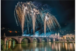 Wanddeko Feuerwerk über Heidelberg