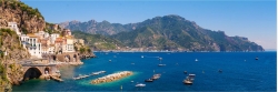Panoramafoto  Amalfi Küste Blick nach Rafello