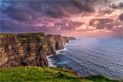 Wanddeko Irland die Cliffs of Moher im Sonnenuntergang