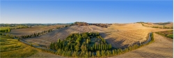 Panoramafoto  Italien Toskana Luftaufnahme der schönen Landschaft