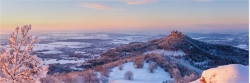 Panoramafoto  Landschaft der schwäbischen Alb im Winter