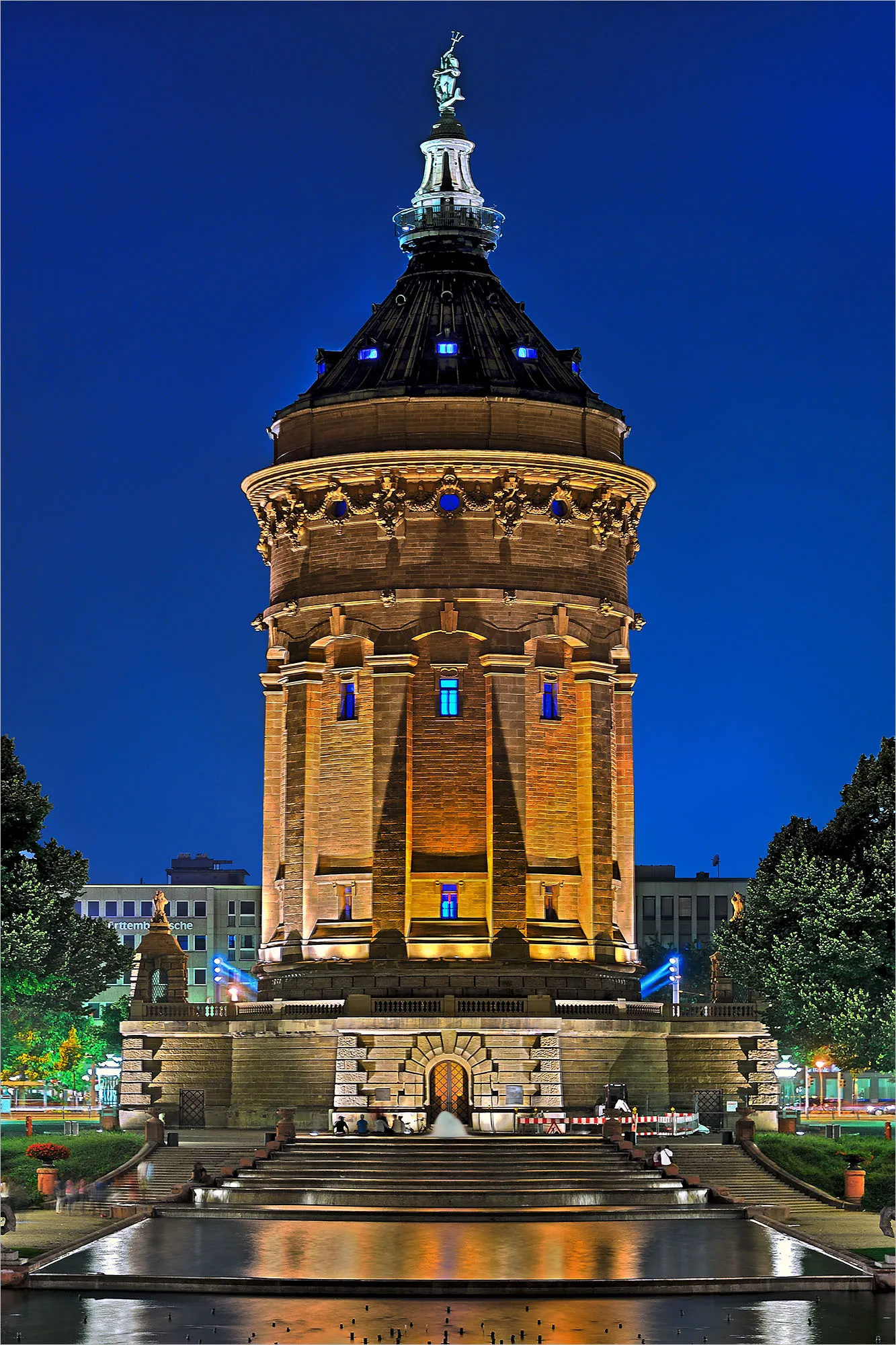 Leinwand Wandbild Mannheim Wasserturm