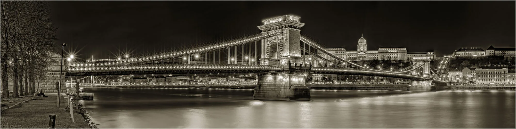 Ungarn Puzzle 1000 Teile – Kettenbrücke Budapest, Holz, Fertig 75x50 Cm, Souvenir & Geschenk