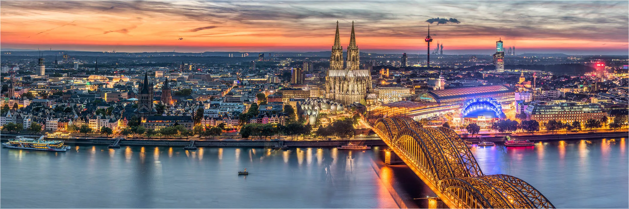 Panorama der Kölner Skyline